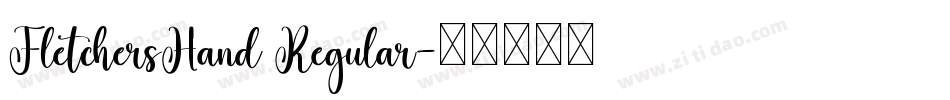FletchersHand Regular字体转换
